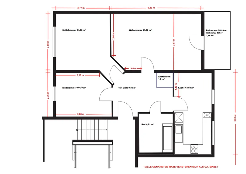 Moderne 3-Zimmer-Wohnung mit gehobener Innenausstattung mit Einbauküche in Berlin Reinickendorf — photo 1